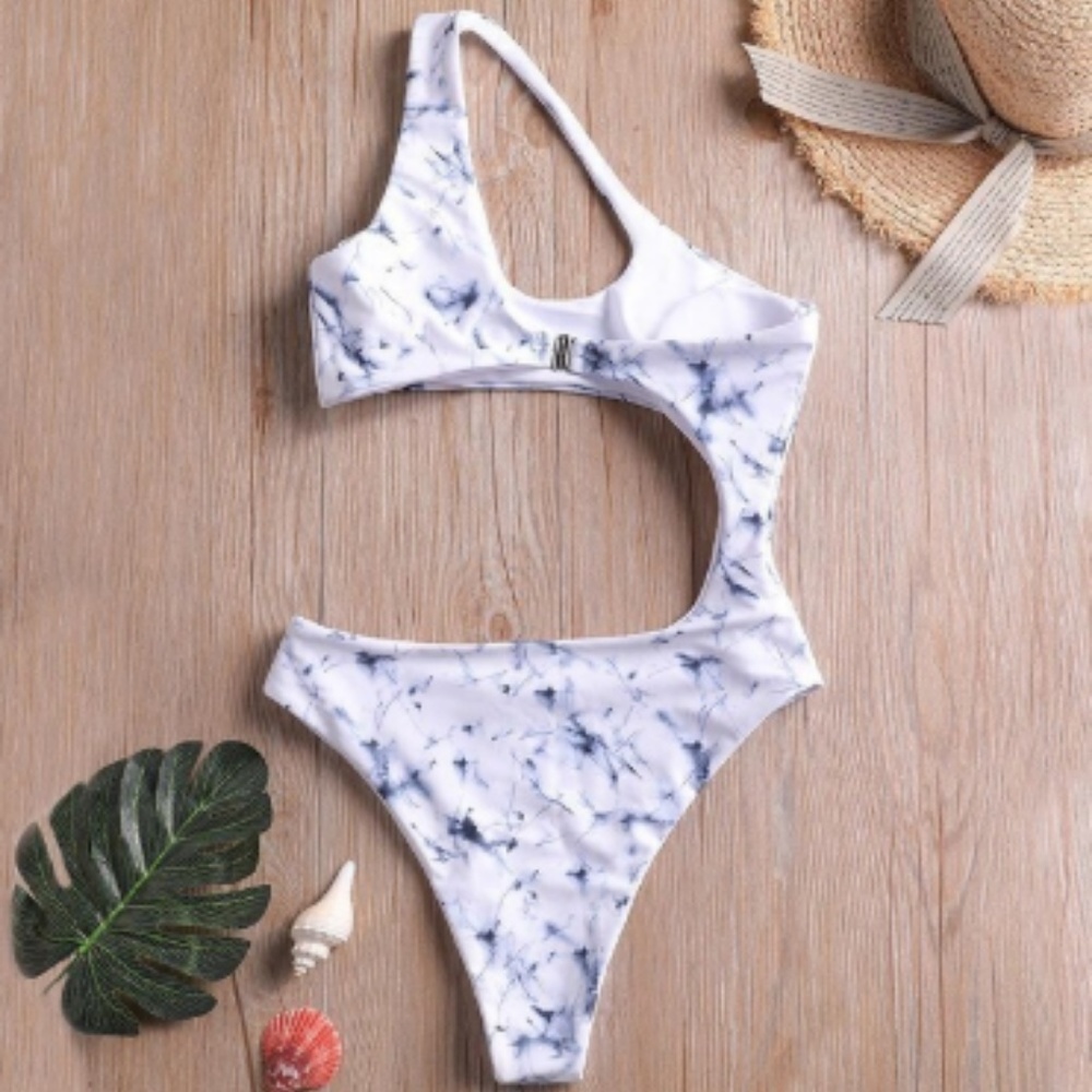 Hot Miami Styles Pearl Print One Piece Swimsuit